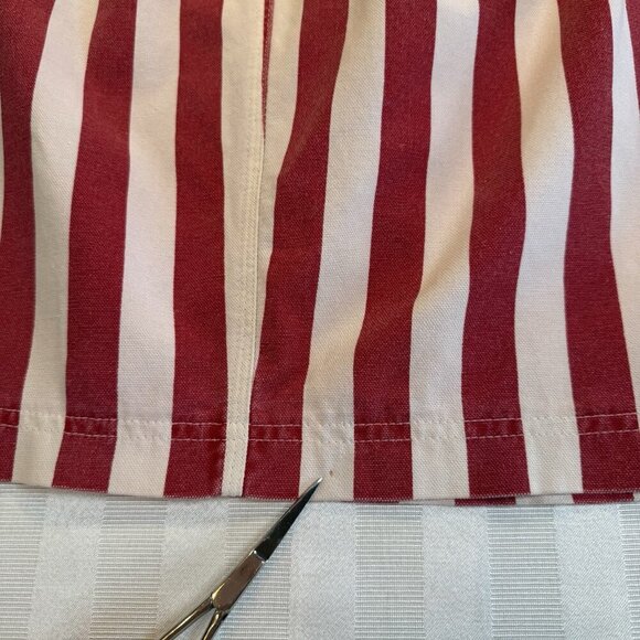 DKNY Jeans VTG Red & White Stripped Denim Short Skirt Sz 10 - Picture 12 of 12